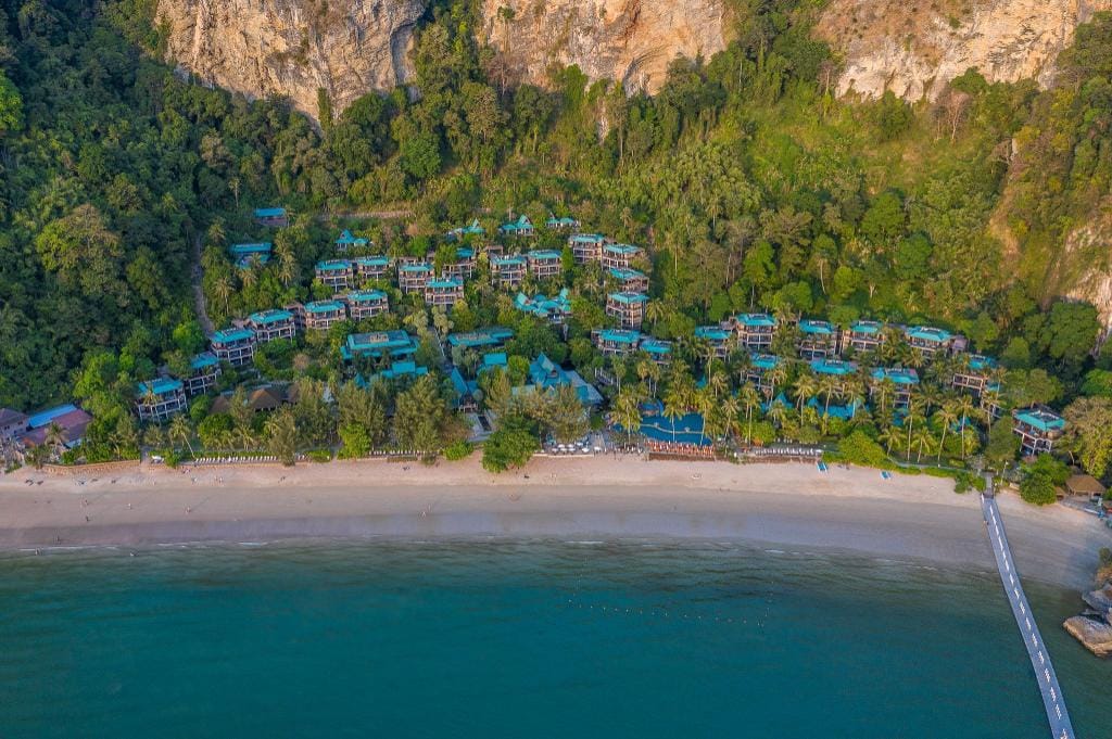 Beach and pool at Centara Grand Beach Resort and Villas Krabi, Pai Plong Bay