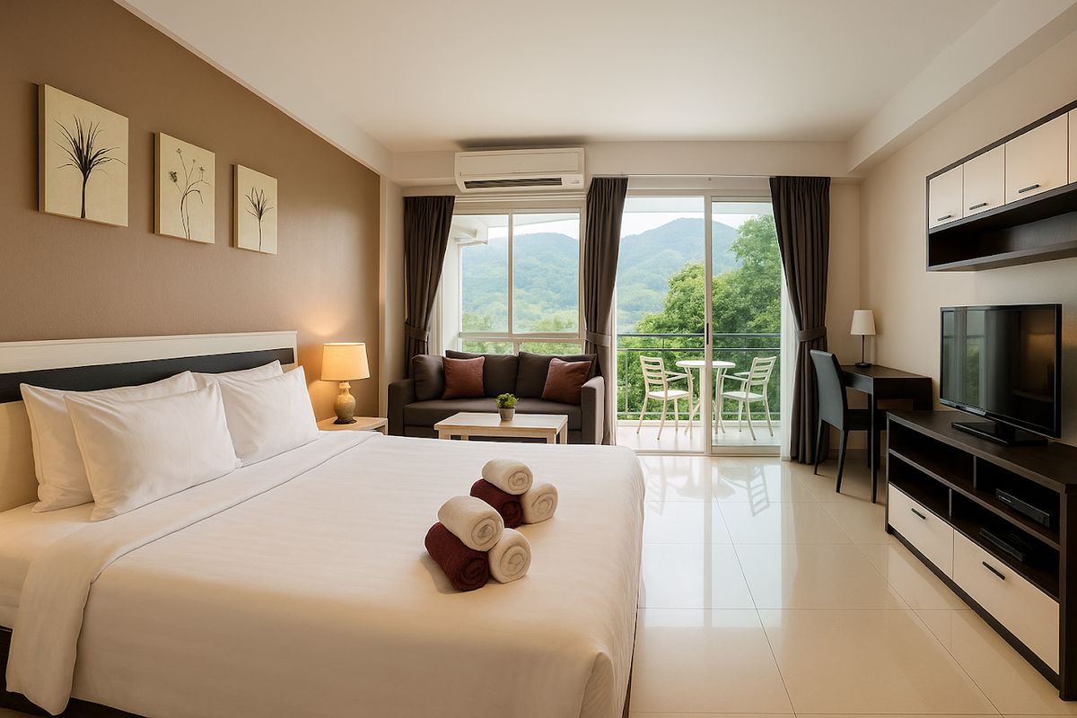 Aonang Mountain View Krabi อ่าวนางเม้าเท่นวิว กระบี่ pool and grounds in Railay Beach
